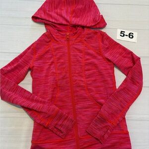 Zella Vibrant Pink Kids Active Zip up Jacket size 5-6